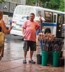 When It Rains the Umbrella Man Makes Money