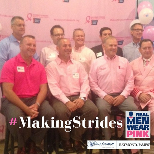 The class of Real Men Wear Pink 2016, individuals selected from the community to represent the American Cancer Society.