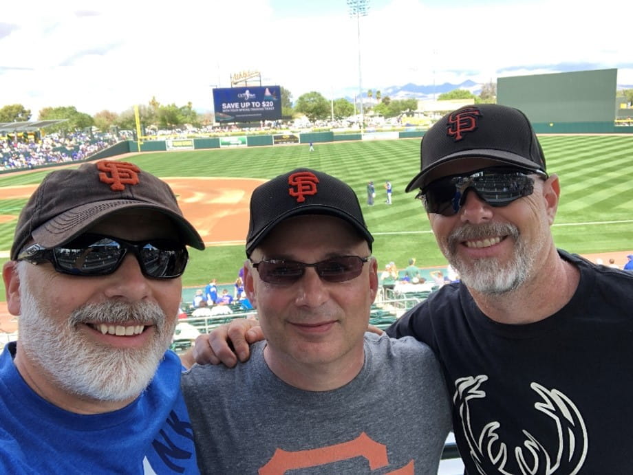 Josh, Tim and Matt at Spring Training in 2018.