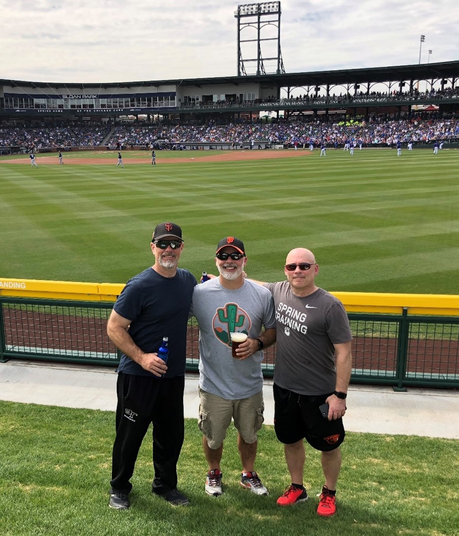 Josh, Tim and Matt at Spring Training in 2018.