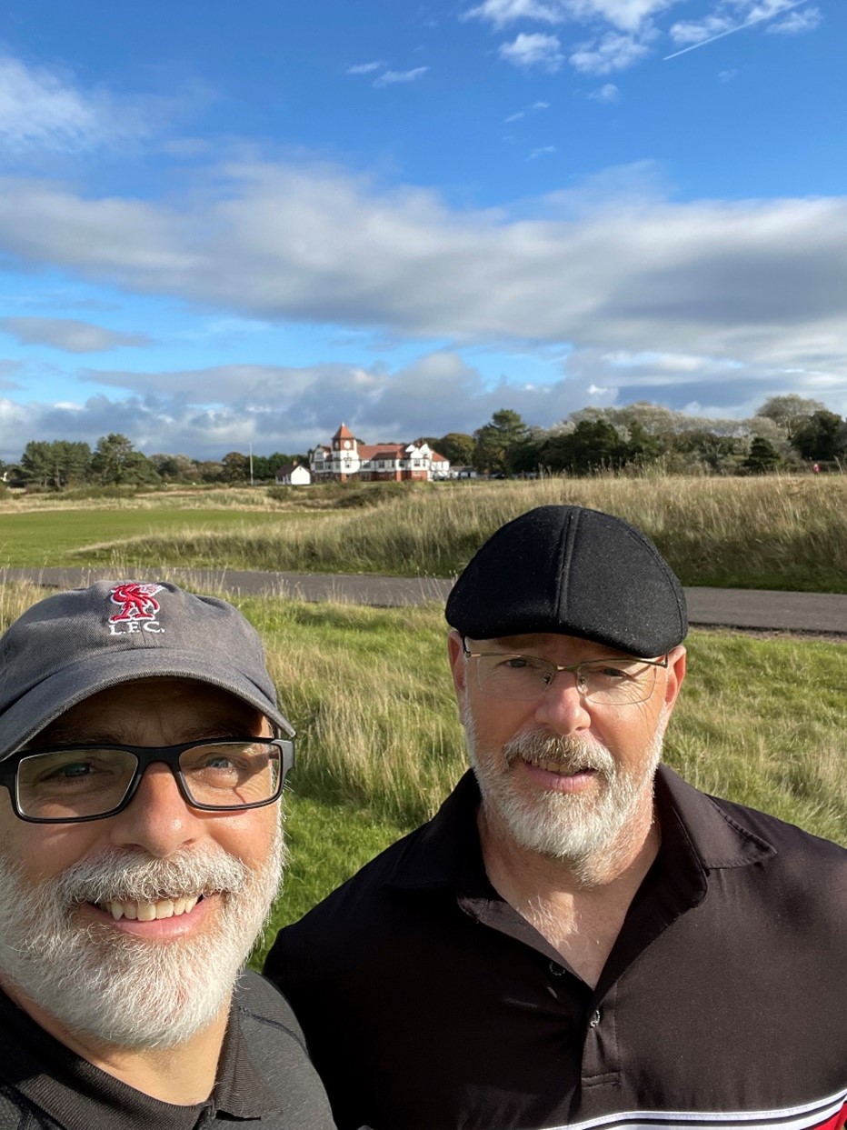 Josh and Matt at Formby Golf Club outside of Liverpool, England.