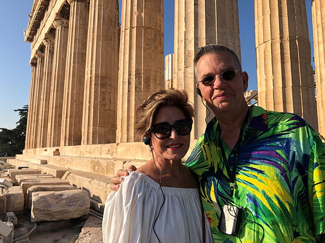 Beth and Charlie at the Acropolis in Greece