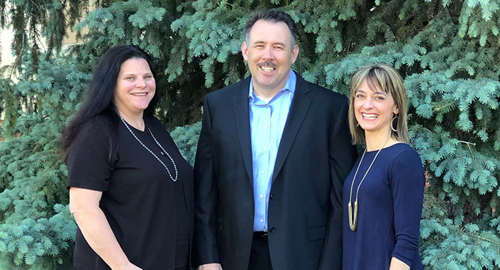 Sage Financial Strategies group photo. (Left to right: Heather Peirolo, Gary Keyfauver, and Cassie Peterson)
