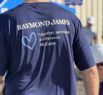 Back of shirt that says Together, we make a difference. #RJCares