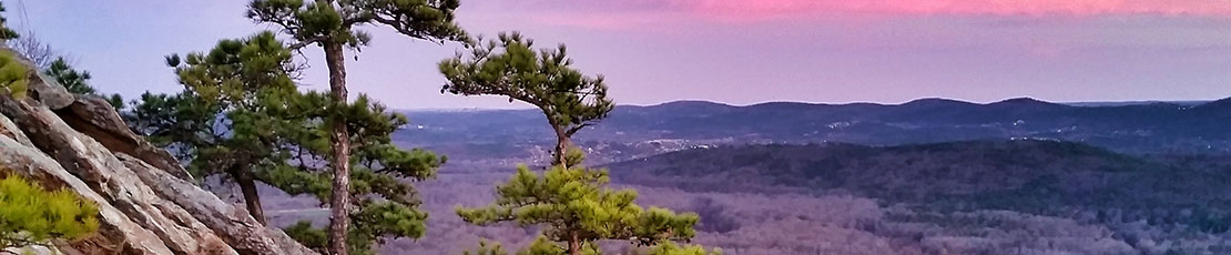 Scenic View Of Tree Mountains Against Sky in Arkansas